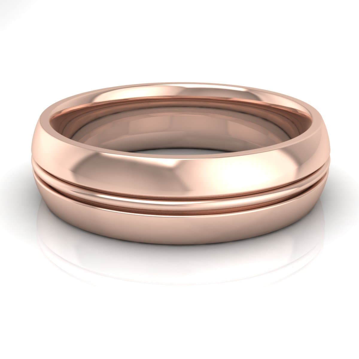 6.0 mm Plain Wedding Band in 14KT, 18KT & Platinum