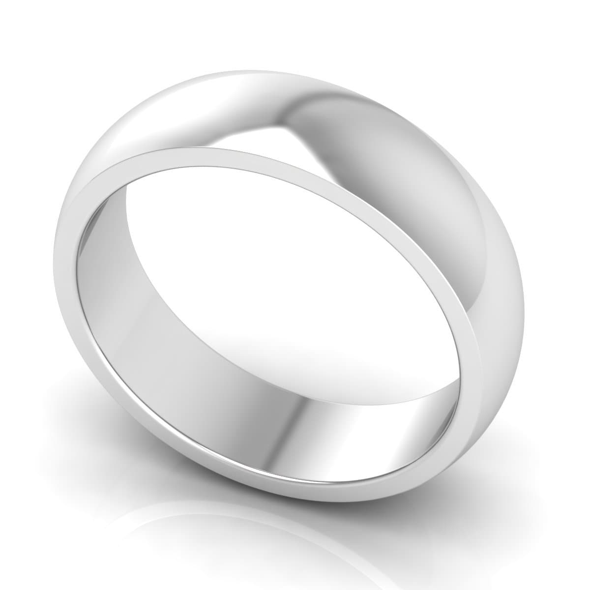 6.0 mm Plain Wedding Band in 14KT, 18KT & Platinum