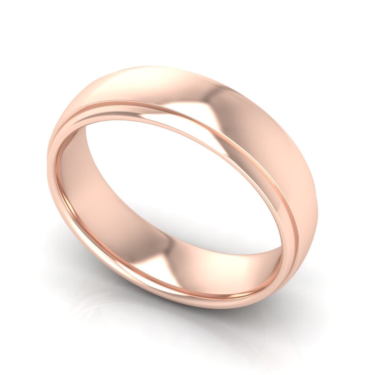 6.0 mm Plain Wedding Band in 14KT, 18KT & Platinum