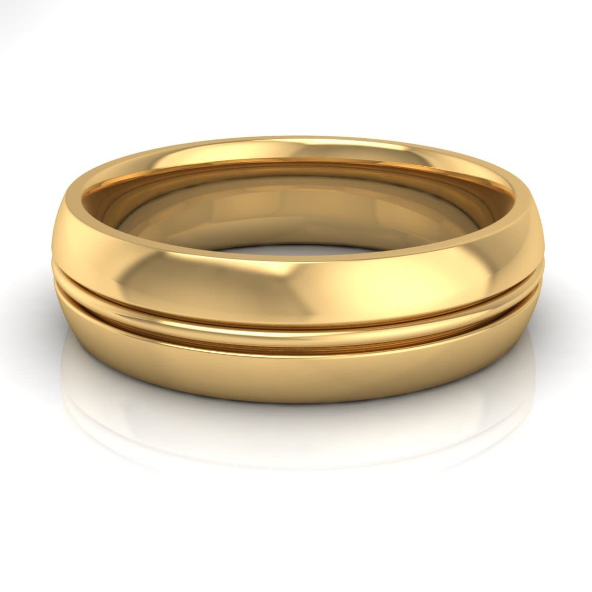 6.0 mm Plain Wedding Band in 14KT, 18KT & Platinum - Primestyle.com