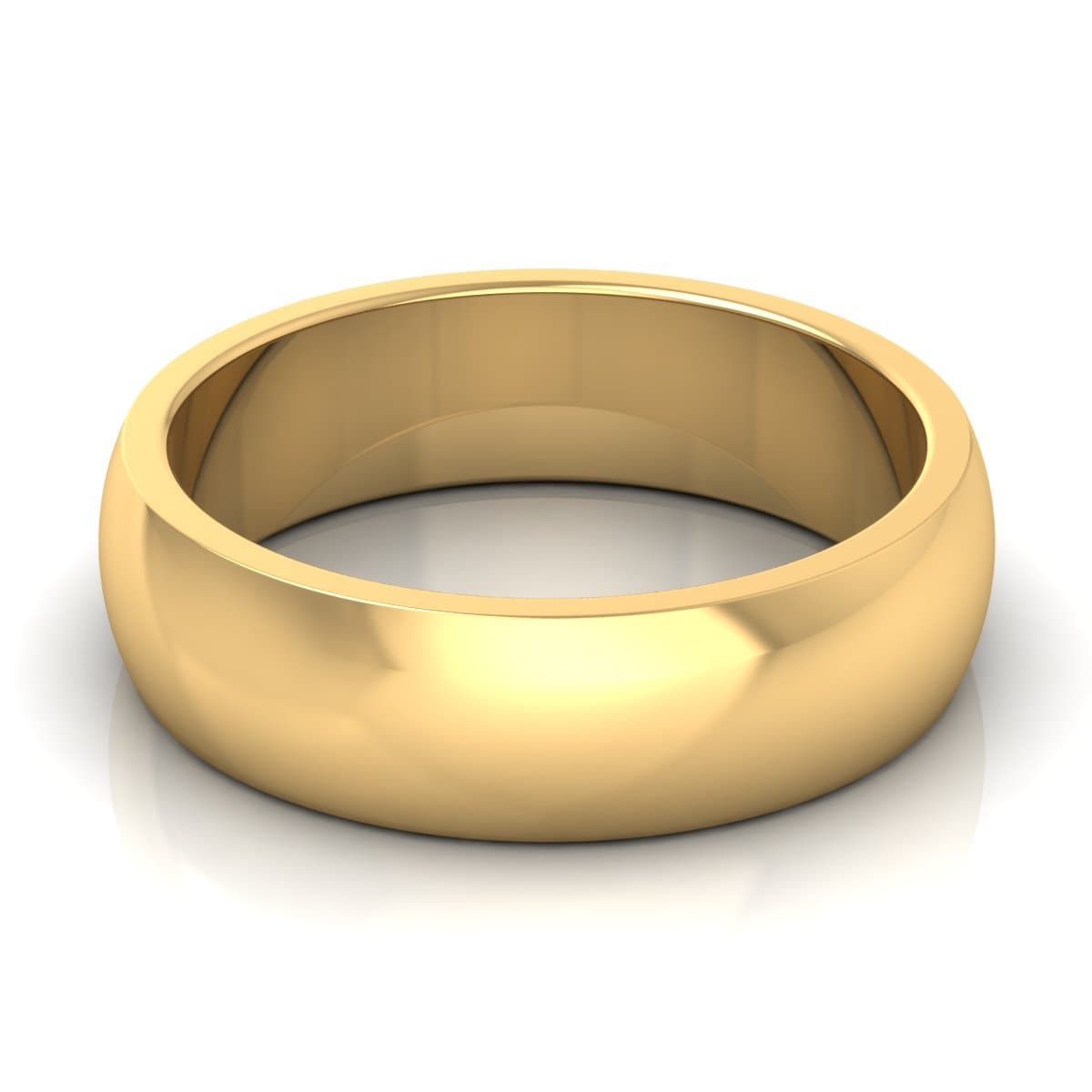 6.0 mm Plain Wedding Band in 14KT, 18KT & Platinum