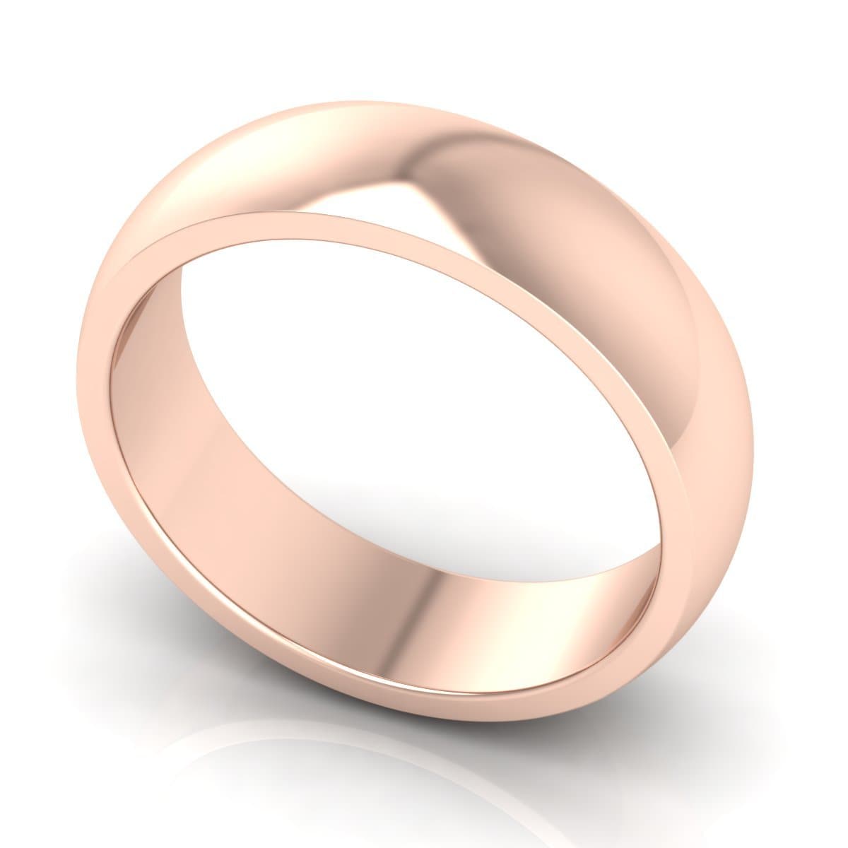 6.0 mm Plain Wedding Band in 14KT, 18KT & Platinum - Primestyle.com