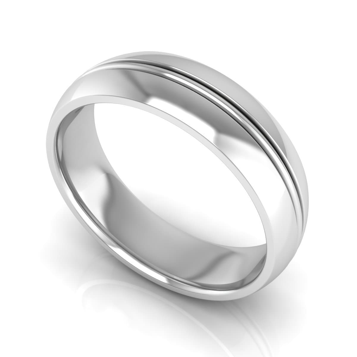 6.0 mm Plain Wedding Band in 14KT, 18KT & Platinum