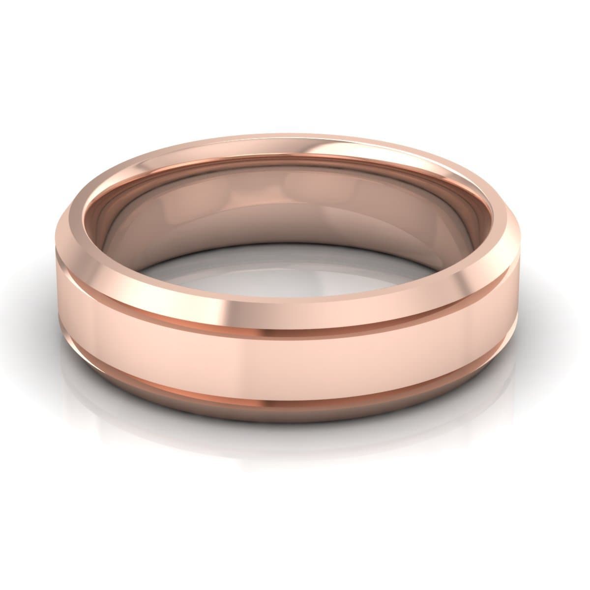 6.0 mm Plain Wedding Band in 14KT, 18KT & Platinum