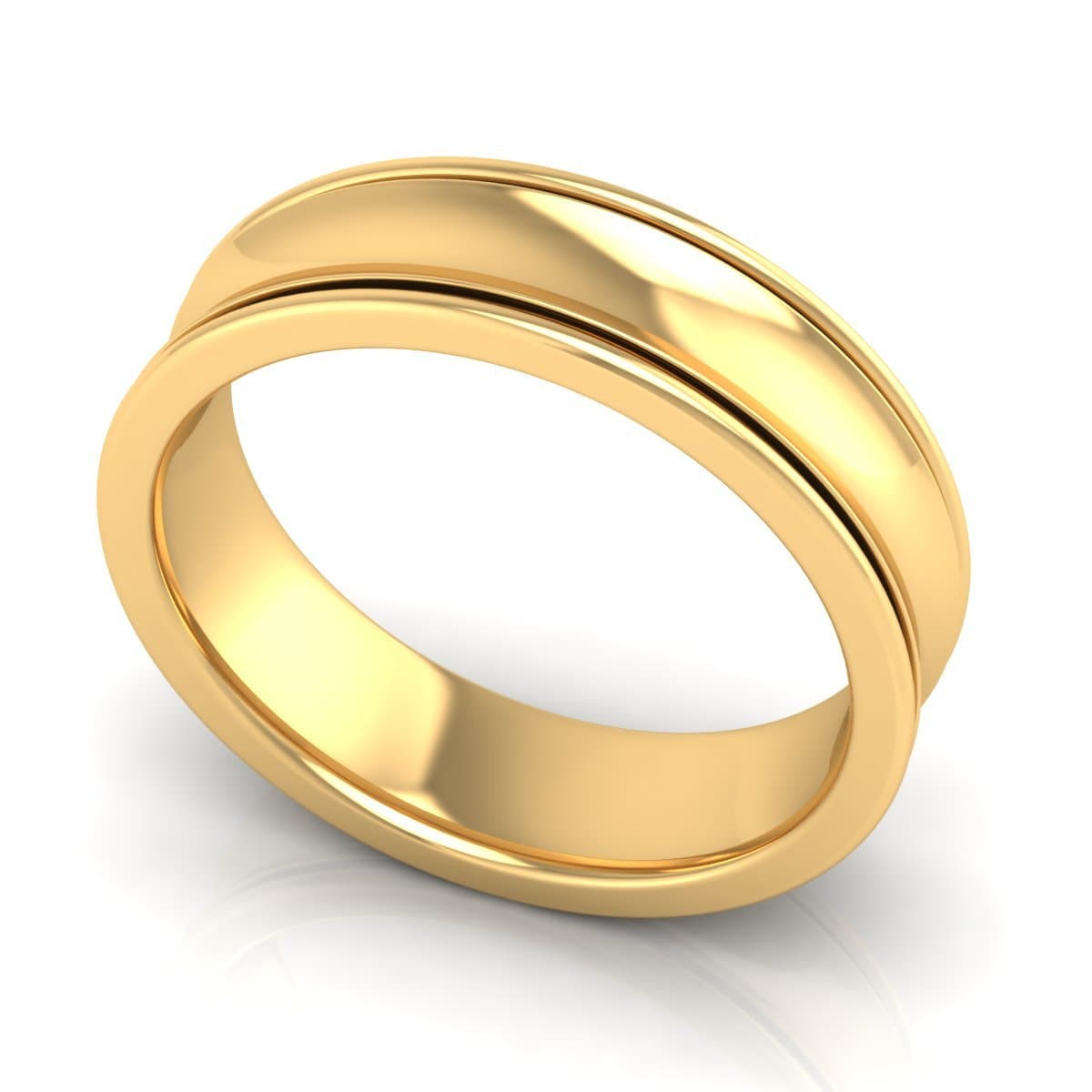 6.0 mm Plain Wedding Band in 14KT, 18KT & Platinum