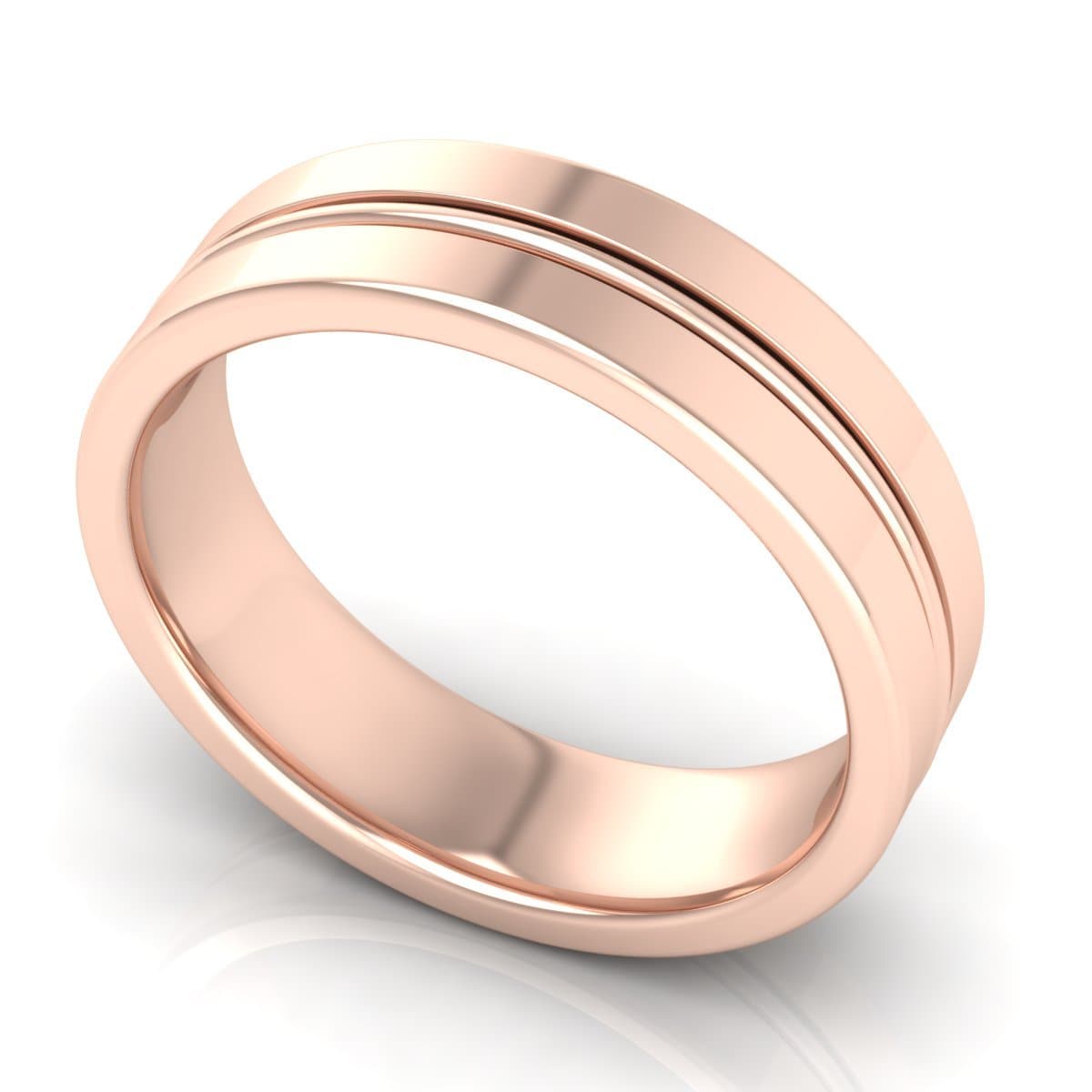 6.0 mm Plain Wedding Band in 14KT, 18KT & Platinum
