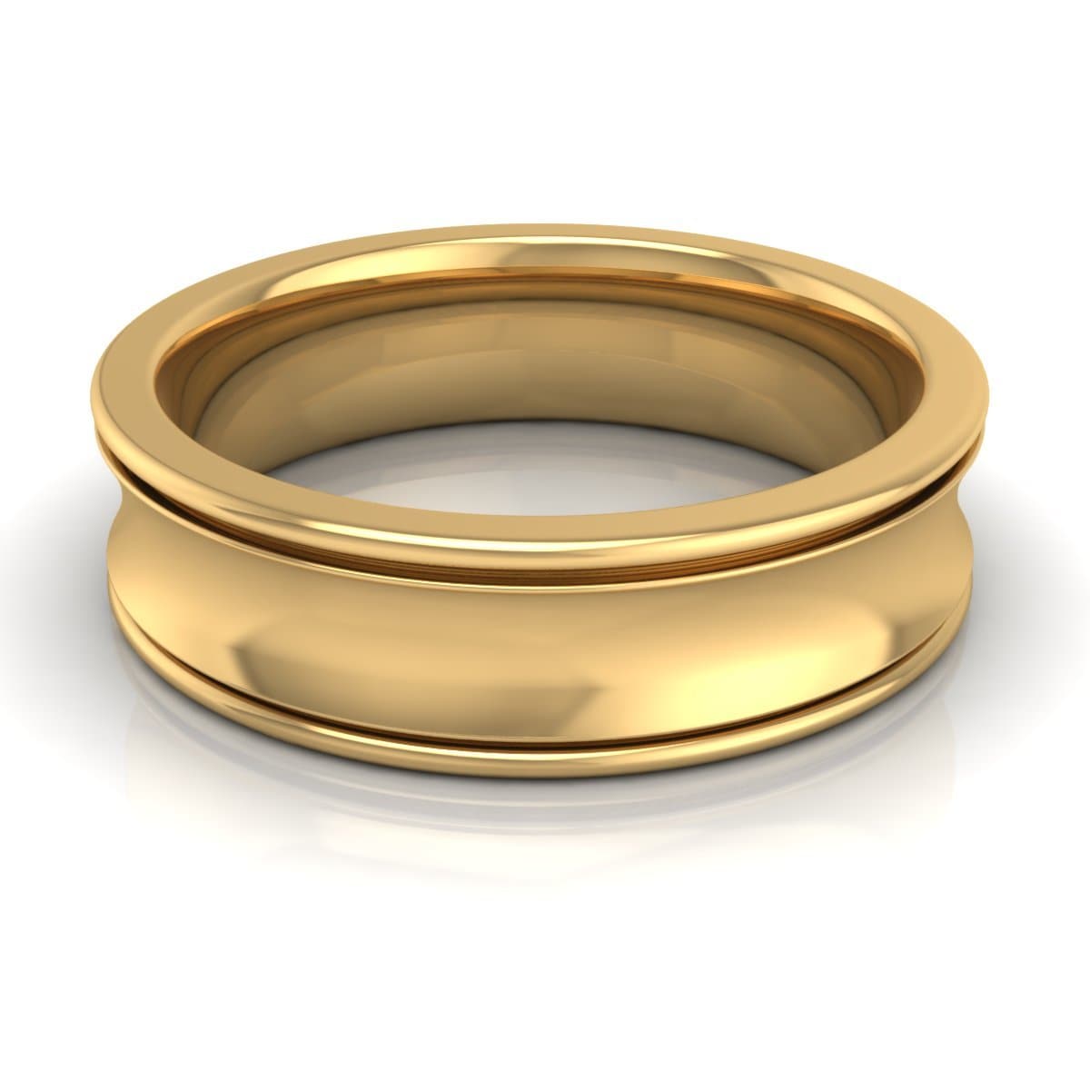 6.0 mm Plain Wedding Band in 14KT, 18KT & Platinum - Primestyle.com