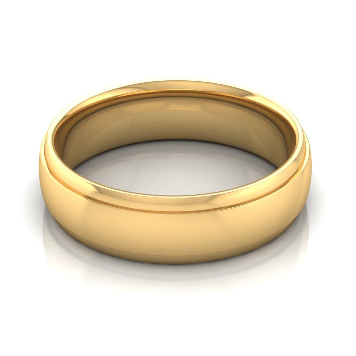 6.0 mm Plain Wedding Band in 14KT, 18KT & Platinum