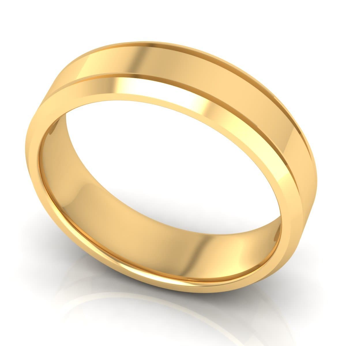 6.0 mm Plain Wedding Band in 14KT, 18KT & Platinum