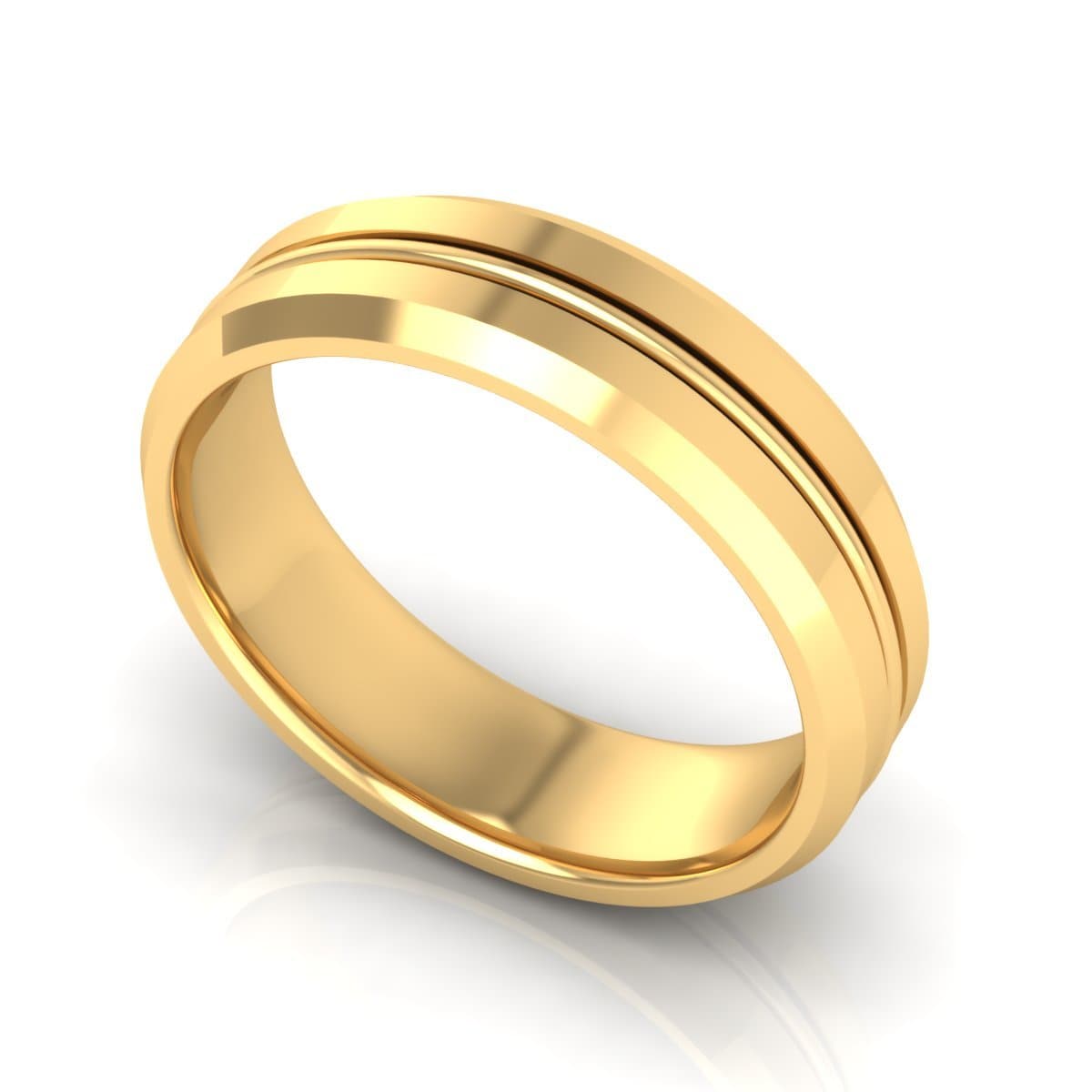 6.0 mm Plain Wedding Band in 14KT, 18KT & Platinum