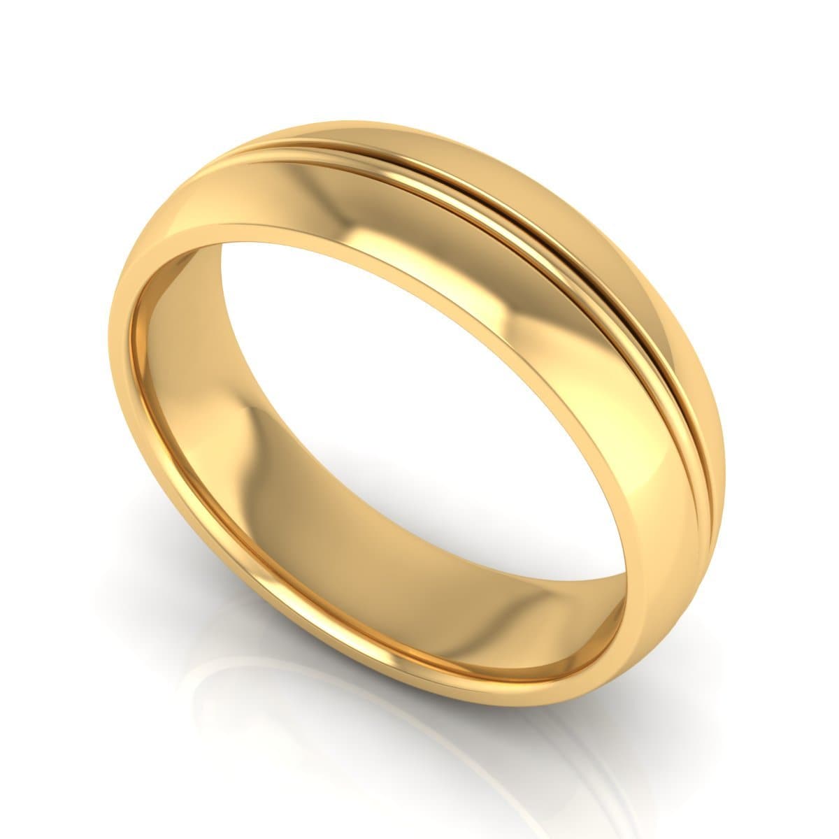 6.0 mm Plain Wedding Band in 14KT, 18KT & Platinum - Primestyle.com