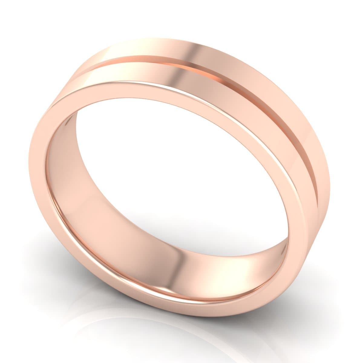 6.0 mm Plain Wedding Band in 14KT, 18KT & Platinum