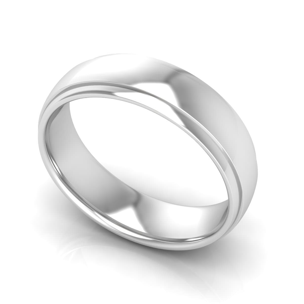 6.0 mm Plain Wedding Band in 14KT, 18KT & Platinum