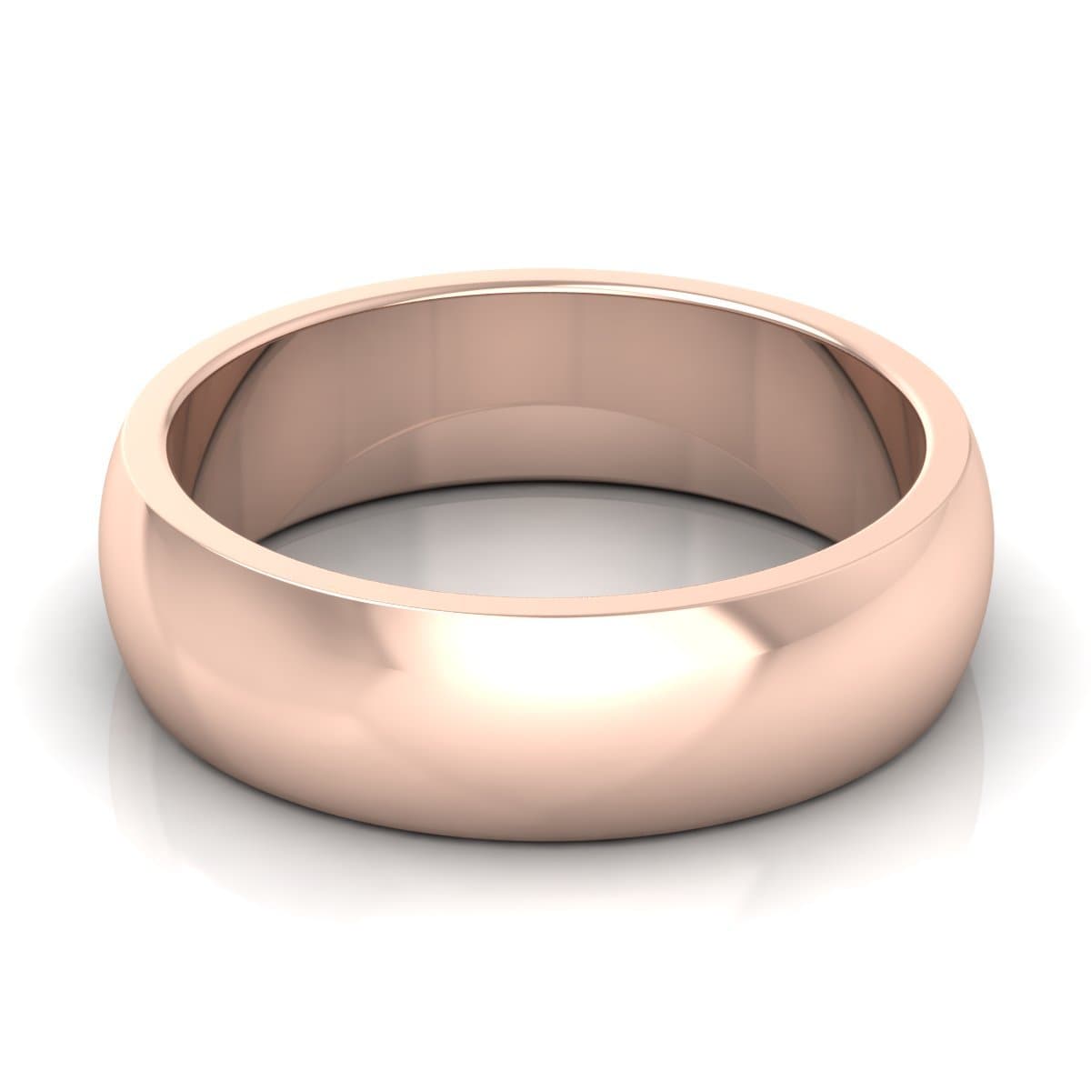 6.0 mm Plain Wedding Band in 14KT, 18KT & Platinum