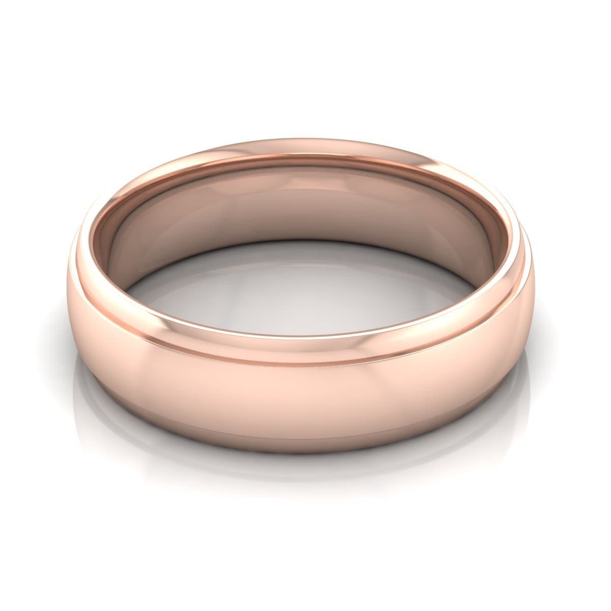 6.0 mm Plain Wedding Band in 14KT, 18KT & Platinum