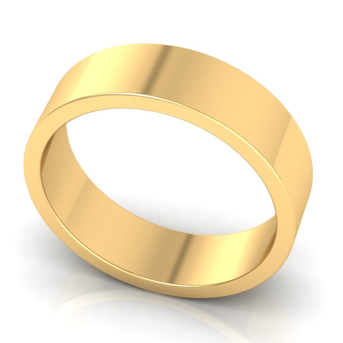 6.0 mm Plain Wedding Band in 14KT, 18KT & Platinum - Primestyle.com