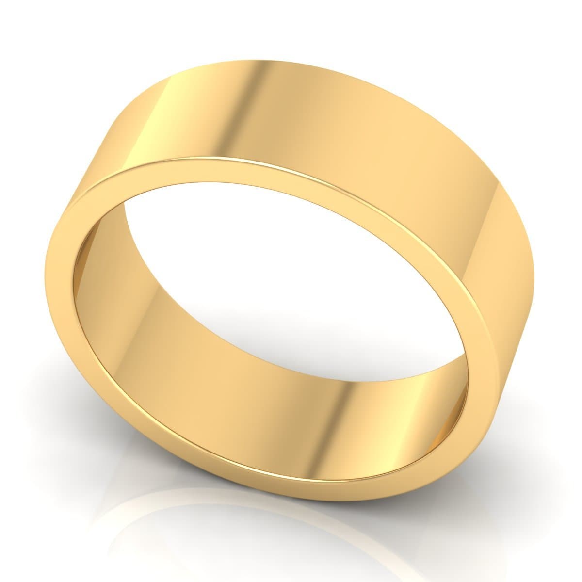 7.0 mm Plain Wedding Band in 14KT, 18KT & Platinum - Primestyle.com