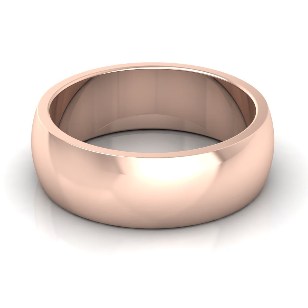 7.0 mm Plain Wedding Band in 14KT, 18KT & Platinum - Primestyle.com