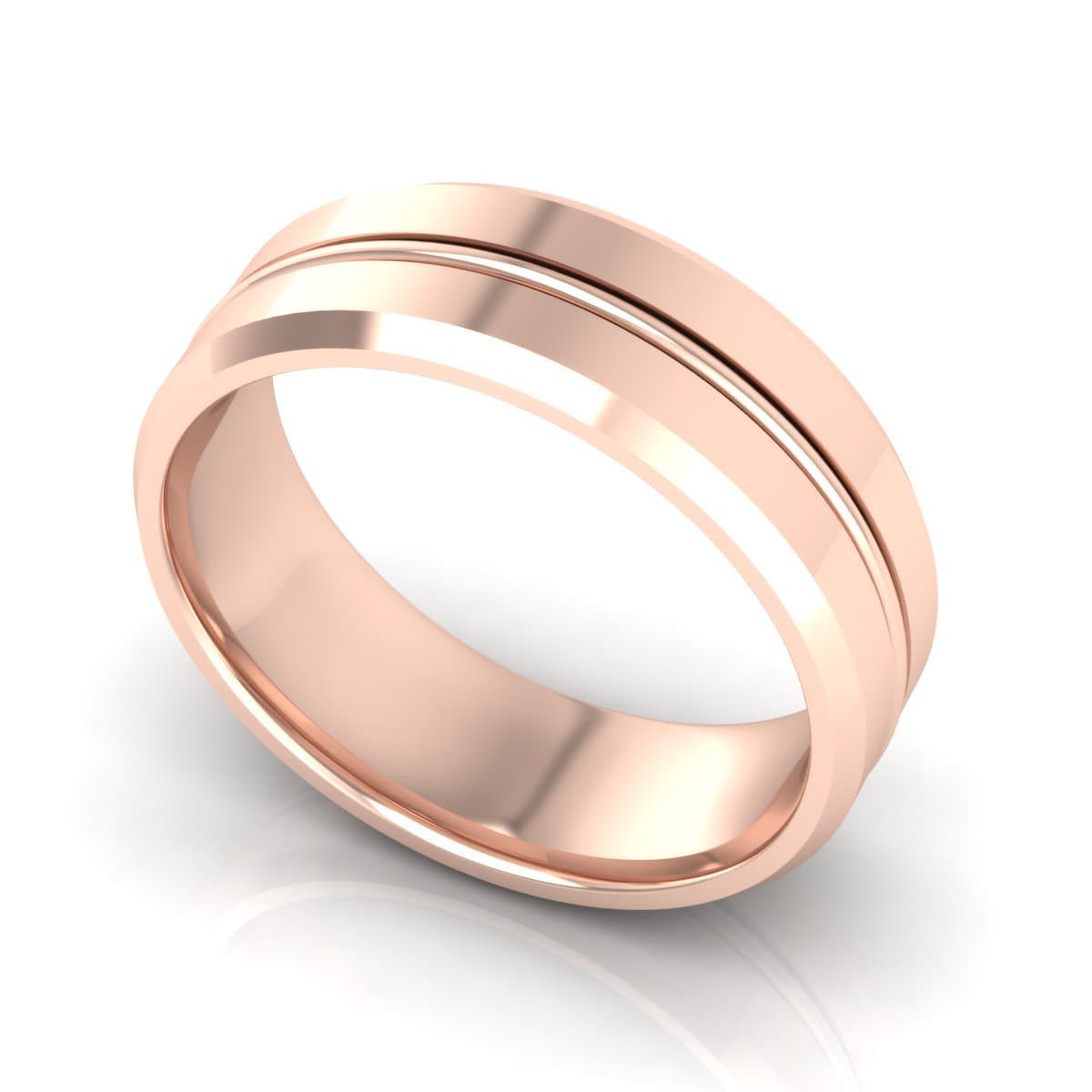 7.0 mm Plain Wedding Band in 14KT, 18KT & Platinum