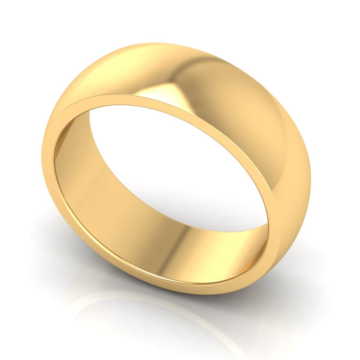 7.0 mm Plain Wedding Band in 14KT, 18KT & Platinum - Primestyle.com