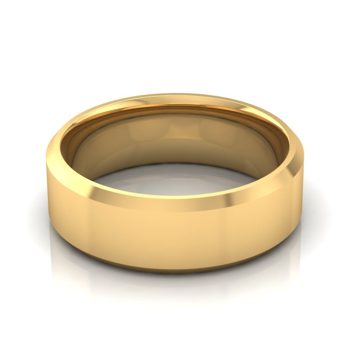 7.0 mm Plain Wedding Band in 14KT, 18KT & Platinum - Primestyle.com