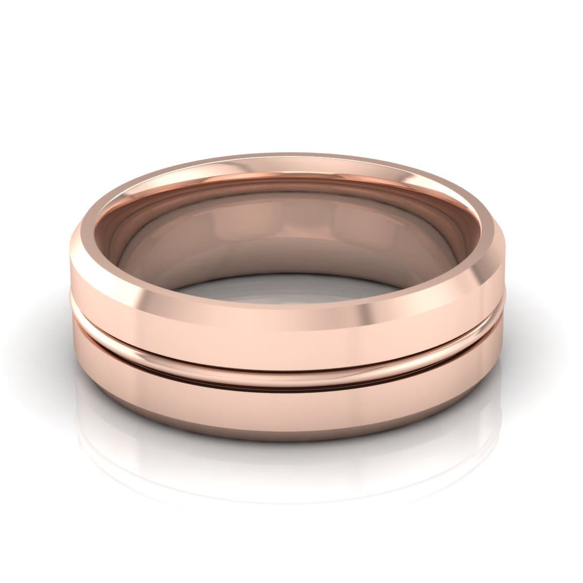 7.0 mm Plain Wedding Band in 14KT, 18KT & Platinum - Primestyle.com