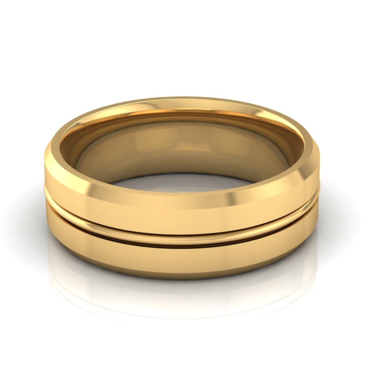 7.0 mm Plain Wedding Band in 14KT, 18KT & Platinum - Primestyle.com