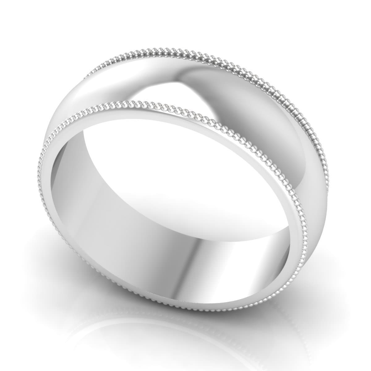 7.0 mm Plain Wedding Band in 14KT, 18KT & Platinum