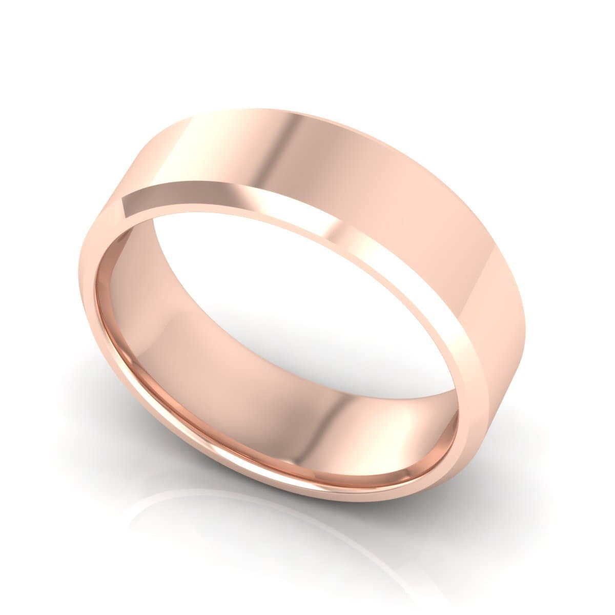 7.0 mm Plain Wedding Band in 14KT, 18KT & Platinum