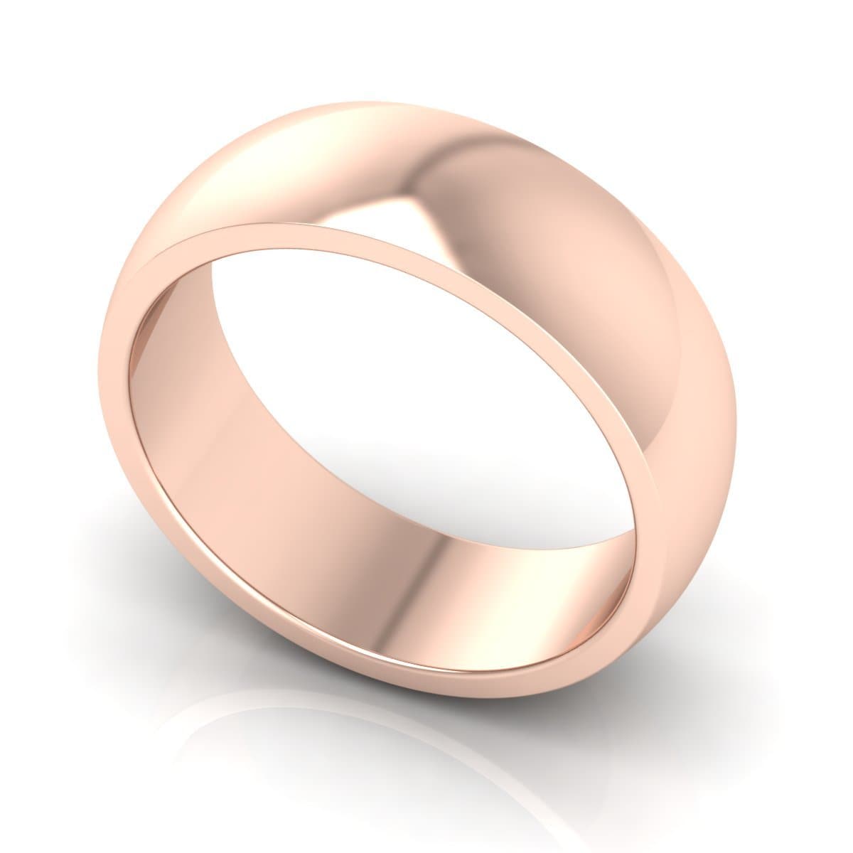7.0 mm Plain Wedding Band in 14KT, 18KT & Platinum