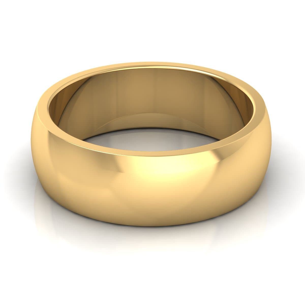 7.0 mm Plain Wedding Band in 14KT, 18KT & Platinum