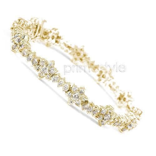 7.00-7.00 CT Round Cut Diamonds - Diamond Bracelet - Primestyle.com