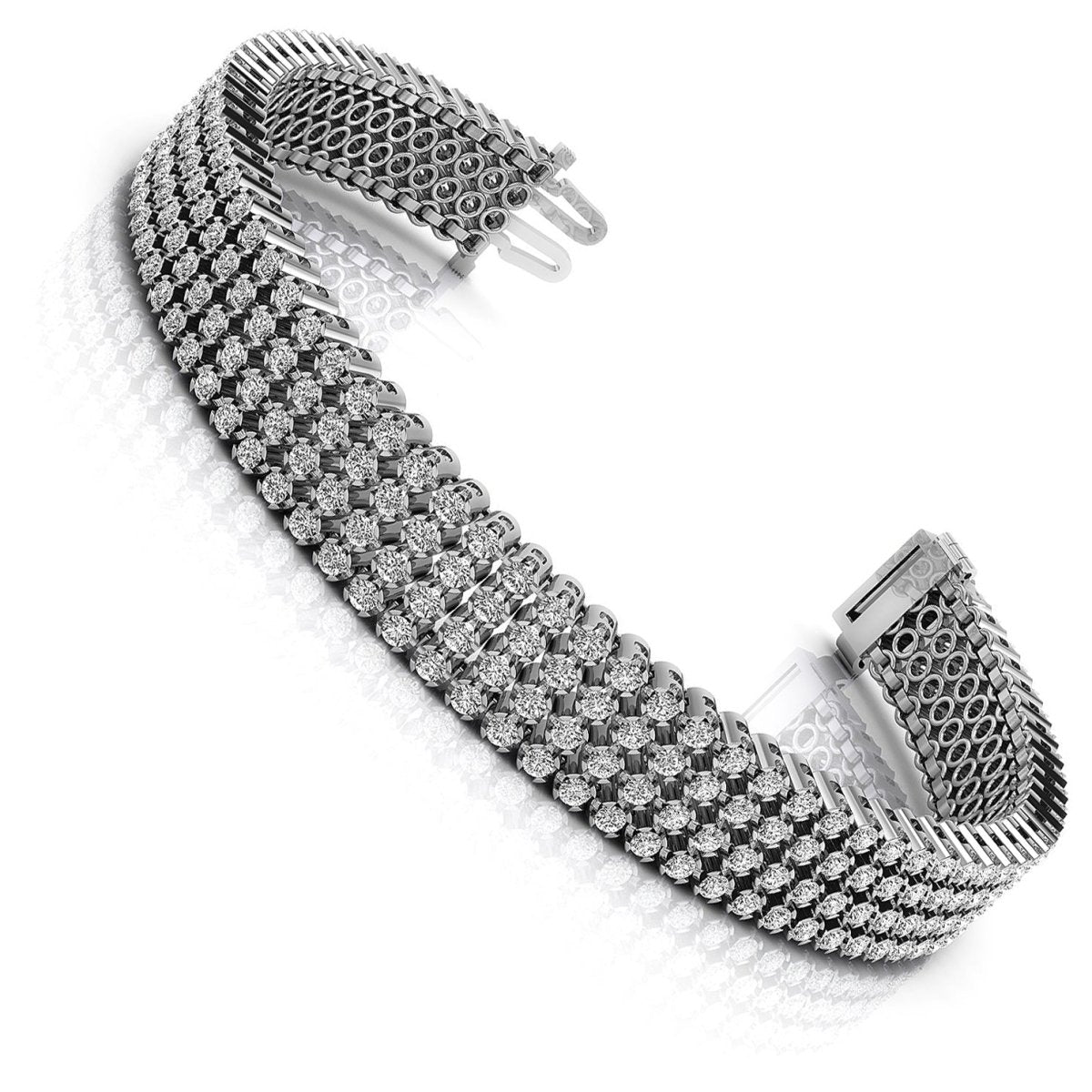 7.00-9.00 CT Round Cut Diamonds - Diamond Bracelet - Primestyle.com