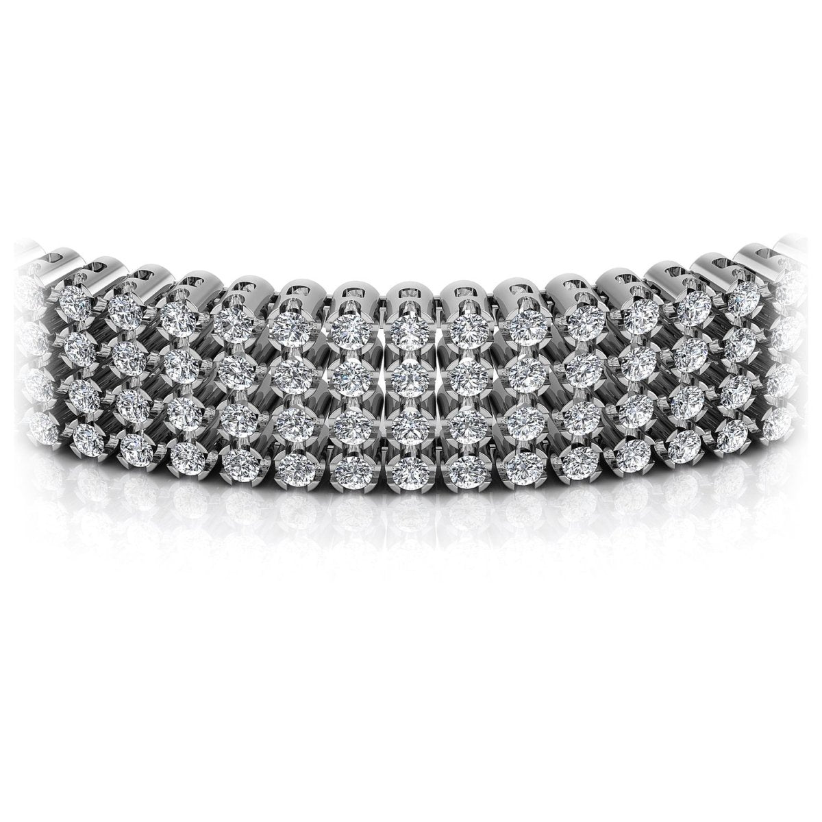 7.00-9.00 CT Round Cut Diamonds - Diamond Bracelet