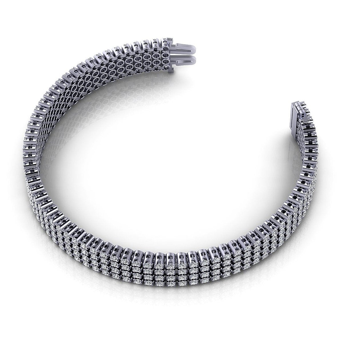 7.00-9.00 CT Round Cut Diamonds - Diamond Bracelet - Primestyle.com