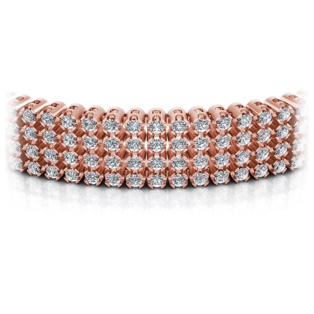7.00-9.00 CT Round Cut Natural Diamonds - Diamond Bracelets