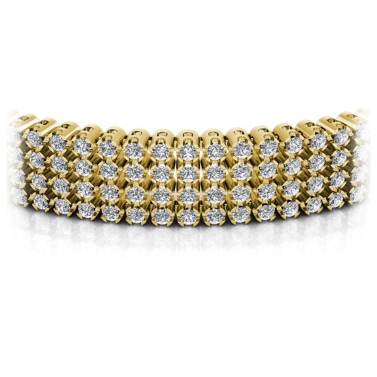 7.00-9.00 CT Round Cut Diamonds - Diamond Bracelet - Primestyle.com