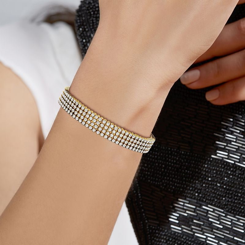 7.00-9.00 CT Round Cut Lab Grown Diamonds - Tennis Bracelet - Primestyle.com