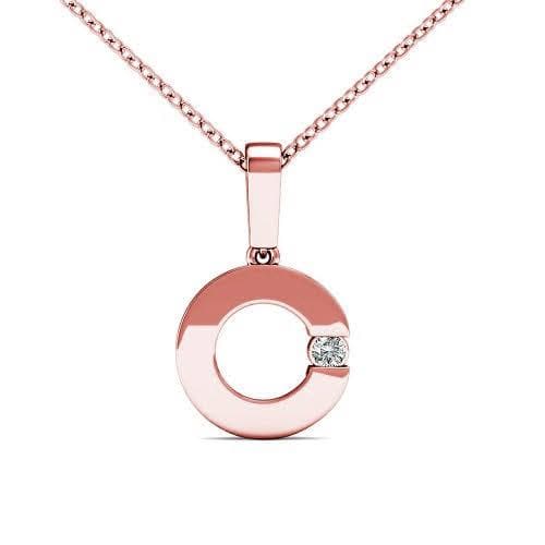 0.06 CT Round Cut Diamonds - Solitaire Pendant