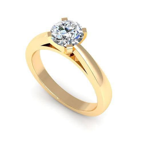 0.35-1.50 CT Round Cut Diamonds - Solitaire Ring