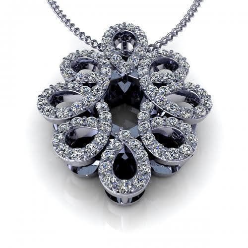 0.35 CT Round Cut Natural Diamonds - Diamond Pendants