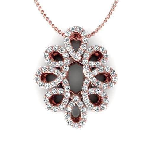 0.35 CT Round Cut Natural Diamonds - Diamond Pendants