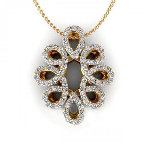 0.35 CT Round Cut Diamonds - Diamond Pendant