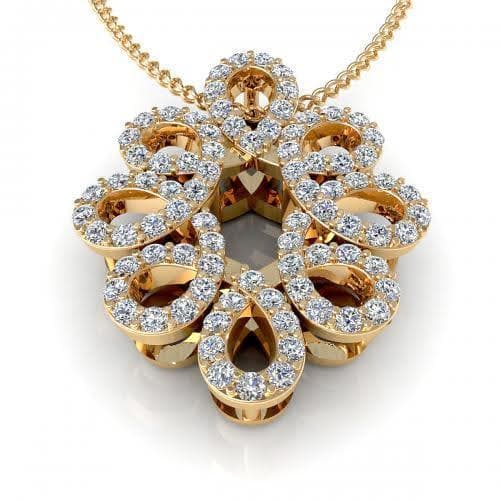 0.35 CT Round Cut Diamonds - Diamond Pendant