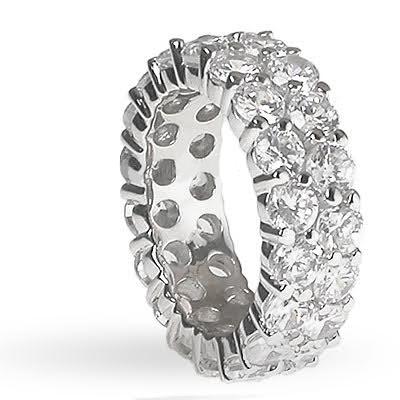 7.20 CT Round Cut Natural Diamonds - Eternity Rings