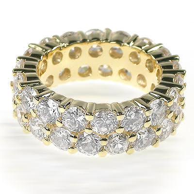 7.20 CT Round Cut Natural Diamonds - Eternity Rings