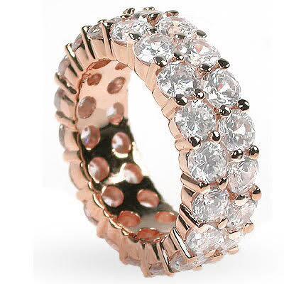7.20 CT Round Cut Natural Diamonds - Eternity Rings
