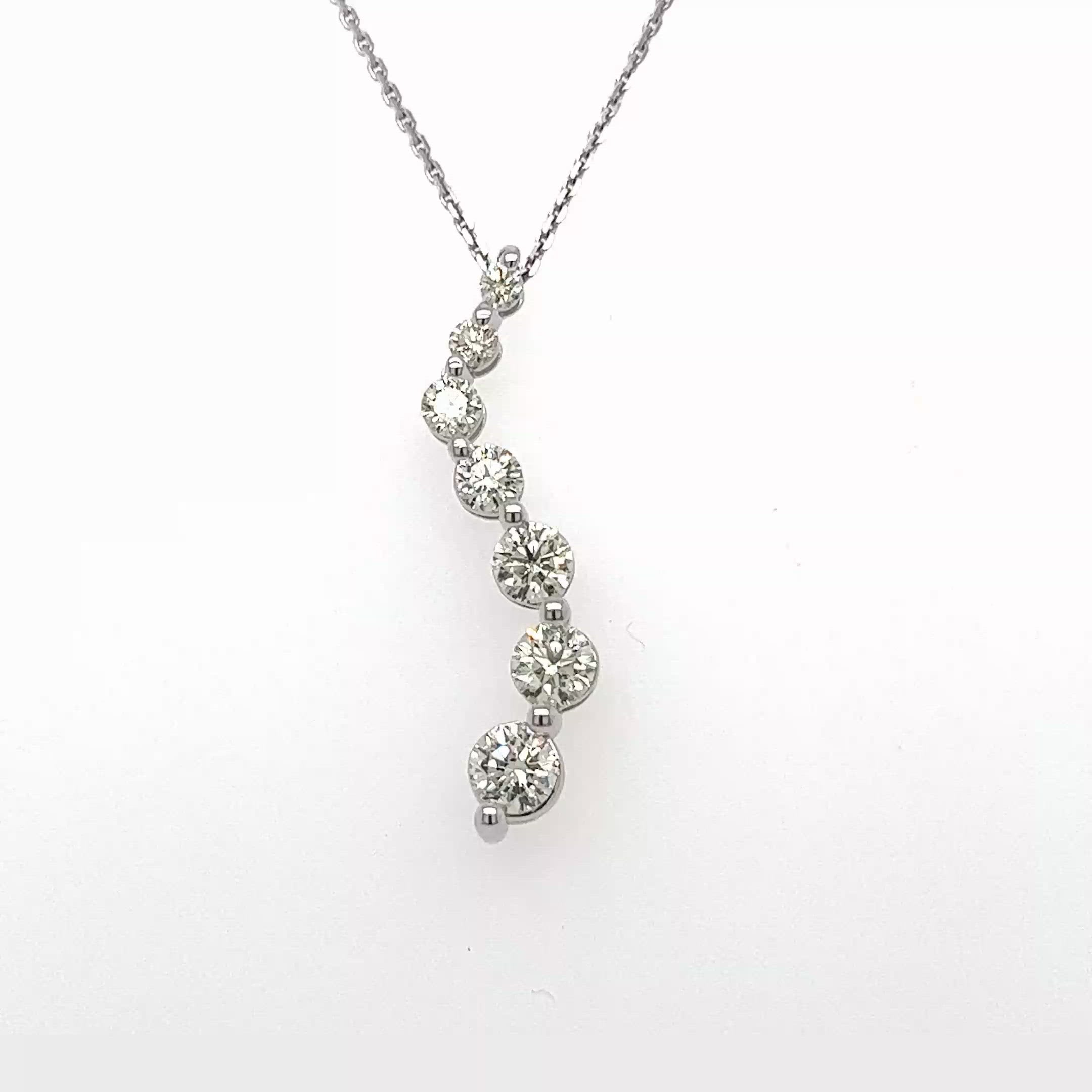 1.22 CT Round Cut Diamonds - Journey Pendant