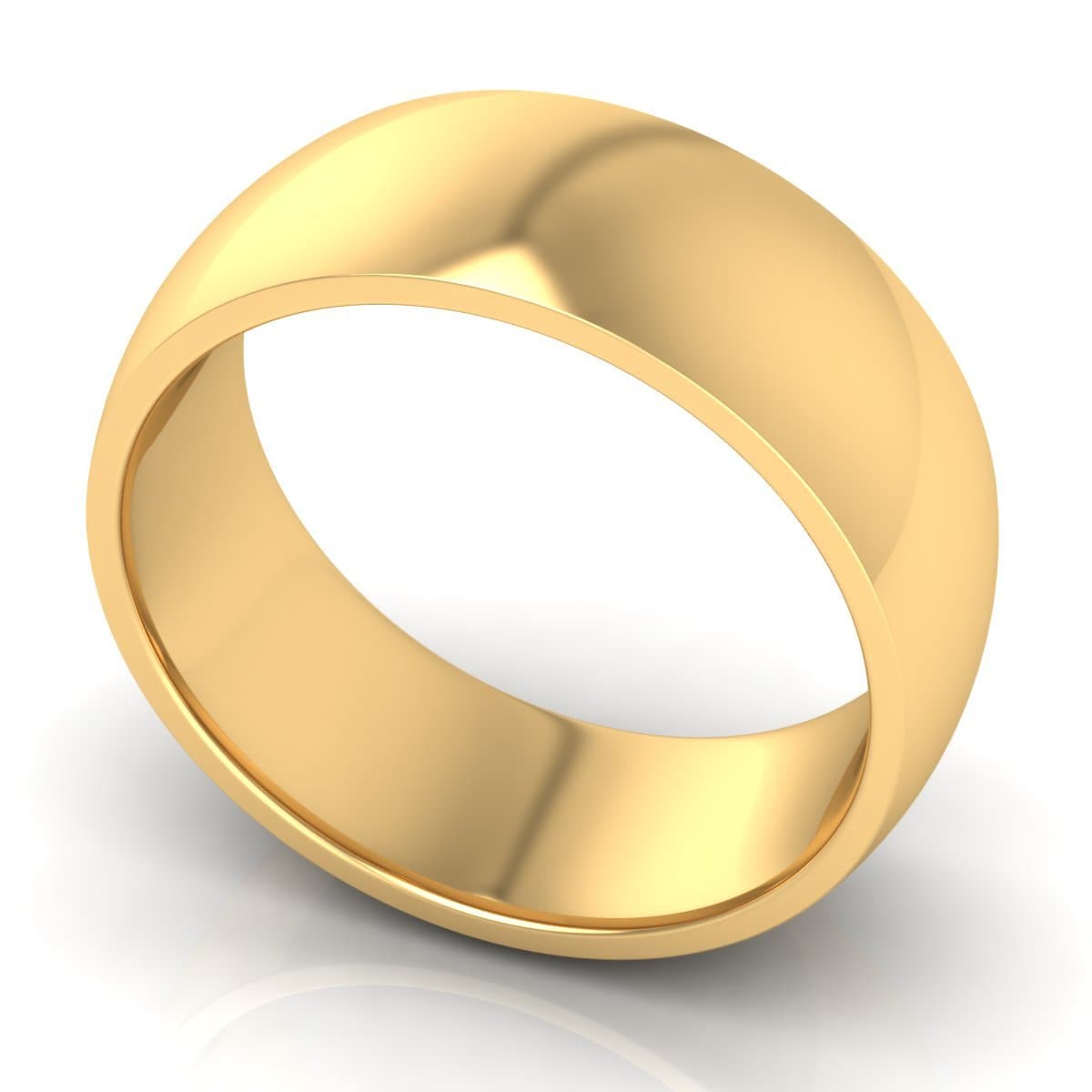 8.0 mm Comfort Fit Plain Wedding Band in 14KT, 18KT & Platinum