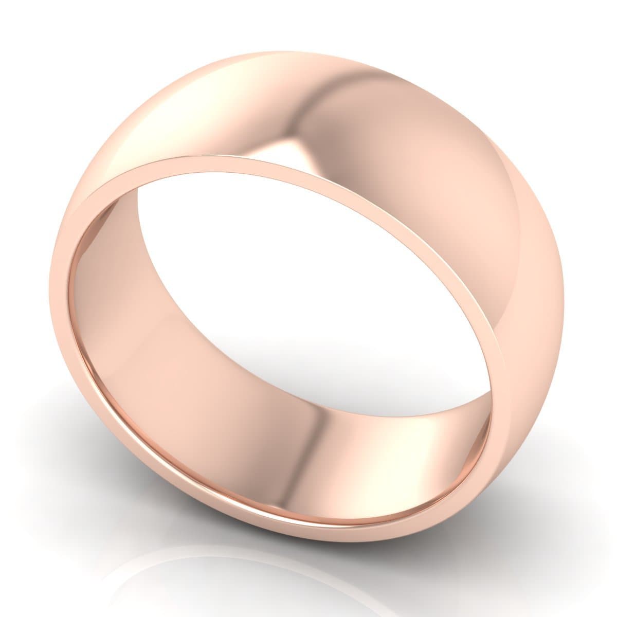 8.0 mm Comfort Fit Plain Wedding Band in 14KT, 18KT & Platinum